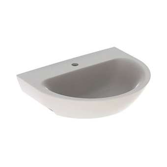 Lavabo Geberit Renova pour équerres de montage, 60x48cm, ss trop-plein, Blc|Geberit-GBR500.671.01.1