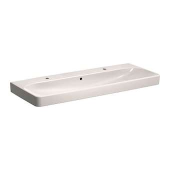 Lavabo Geberit Smyle Square, 120x48cm, Trou de rob.à gauche et à droite, Blc|Geberit-GBR500.253.01.1