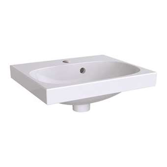 Lave-mains Geberit Acanto: 45x38.2cm, Trou rob. au centre, Blc|Geberit-GBR500.636.01.2