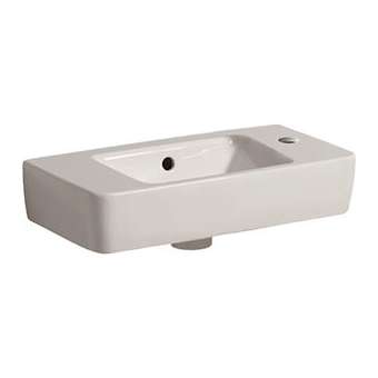 Lave-mains Geberit Renova Compact: 50x25cm, Trou rob. droite, Blc|Geberit-GBR276150000