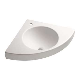 Lavabo d'angle Geberit Publica Sardane, cuve ronde|Geberit-GBR500.949.00.1