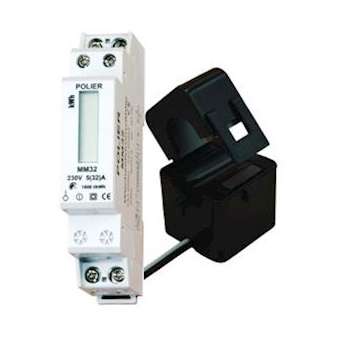 Compteur électrique modulaire monophasé 100 A avec Transformateur Intensité simp|Polier ingenierie-POIMM100TC