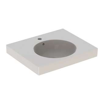 Lavabo Geberit Preciosa II avec plage dépose, 60x50cm, avc trop-plein, Blc|Geberit-GBR123260000