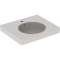 Lavabo Geberit Preciosa II avec plage dépose, 60x50cm,, avc trop-plein, Blc