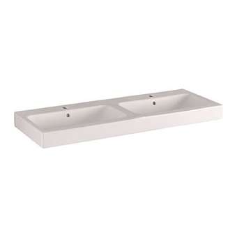 Lavabo double Geberit iCon, 120x48.5cm, avc trop-plein, Blc|Geberit-GBR124120000