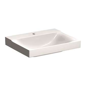 Lavabo Geberit Xeno², 60x48 Trou de rob.Au centre ss trop-plein KeraTect, Blc|Geberit-GBR500.530.01.1