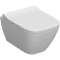 Pack WC suspendu Geberit Smyle Square, compact, caréné, Rimfree, avec abattant