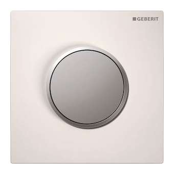 Commande d'urinoir Geberit pneumatique type 10: blanc, chromé mat|Geberit-GBR116.015.KL.1