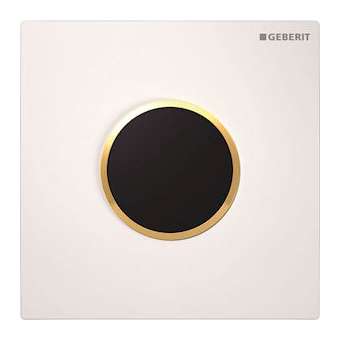 Commande d'urinoir Geberit électronique secteur type 10: blanc, doré|Geberit-GBR116.025.KK.1