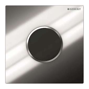 Commande d'urinoir Geberit électronique pile type 10: chr bri, chr mat|Geberit-GBR116.035.KH.1