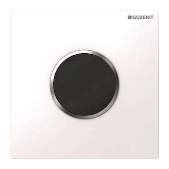 Commande d'urinoir Geberit électronique pile type 10: blanc, chromé mat|Geberit-GBR116.035.KL.1