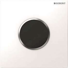 Commande d'urinoir Geberit électronique pile type 10: blanc, chromé mat|Geberit-GBR116.035.KL.1