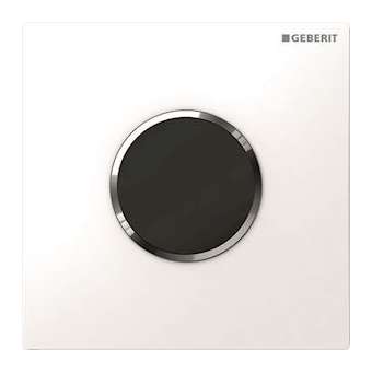 Commande d'urinoir Geberit électronique pile type 10: blanc, chromé brillant|Geberit-GBR116.035.KJ.1