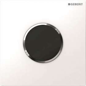Commande d'urinoir Geberit électronique pile type 10: blanc, chromé brillant|Geberit-GBR116.035.KJ.1