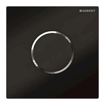 Commande d'urinoir Geberit électronique pile type 10: noir, chromé brillant|Geberit-GBR116.035.KM.1