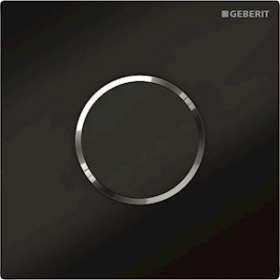 Commande d'urinoir Geberit électronique pile type 10: noir, chromé brillant|Geberit-GBR116.035.KM.1