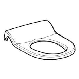 Lunette d'abattant pour Geberit AquaClean Sela ( 2018): Blanc alpin|Geberit-GBR242.874.11.1