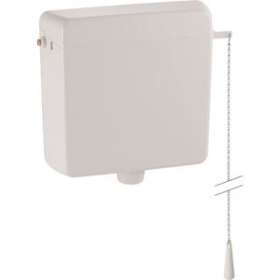 Réservoir Geberit AP123 simple touche chaînette: Blanc alpin|Geberit-GBR123.700.11.1