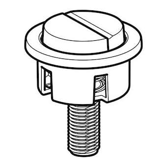 Poussoir Geberit mécanisme chasse type 290: double touche, Chromé brillant|Geberit-GBR243.318.21.1