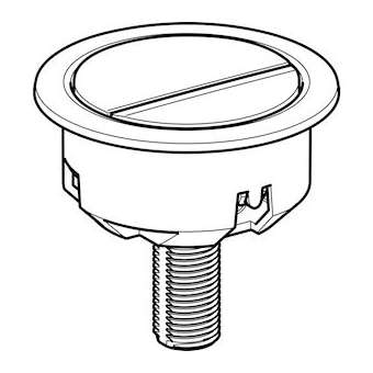 Poussoir Geberit mécanisme chasse type 290: double touche, Chromé brillant|Geberit-GBR243.627.21.1