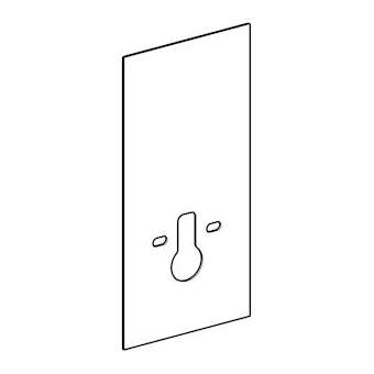 Habillage frontal Geberit Monolith WC sus, 101 cm: Blanc / Verre|Geberit-GBR242.530.SI.1