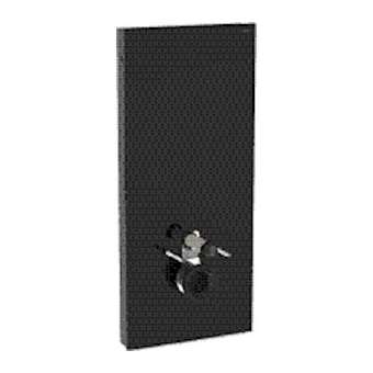Panneau Geberit Monolith WC sus 114 cm: verre noir aluminium chromé noir|Geberit-GBR131.031.SJ.6