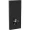 Panneau Geberit Monolith WC sus 114 cm: verre noir aluminium chromé noir|Geberit-GBR131.031.SJ.6