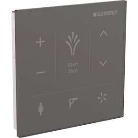 Tableau de commande mural Geberit AquaClean: Noir / Verre|Geberit-GBR147.038.SJ.1