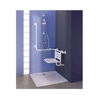 Presto pack douche avec receveur, mitigeur, barre pmr, siège et barre de douche|Presto-PSR60063