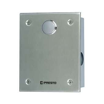 Robinet de chasse temporisé encastré Presto 1000 E, face antivandalisme inox|Presto-PSR14906