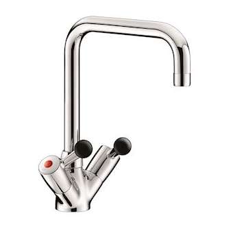 Mél. monotrou 45 l/min, bec orient. L.200, manette bakélite|Delabie-DL55640T2