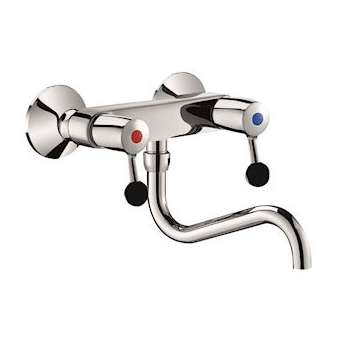Mél. mural 60 l/min, bec orientable par-dessous D22 L.200|Delabie-DL55645T2