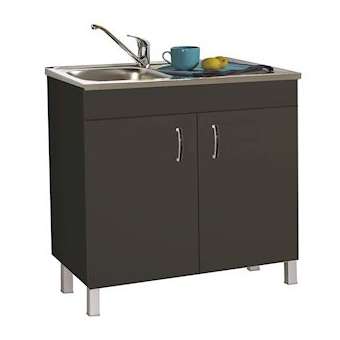 Sous-évier DÉCO CLIP L1000 2 portes - Graphite - semelle rallongee|Neoform industries sas-UIDRS08N12100G