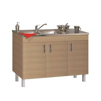 Sous-évier DÉCO CLIP L1200 3 portes - Chêne Blanchi horizontal semelle rallongée|Neoform industries sas-UIDRS08N13120H