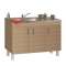 Sous-évier DÉCO CLIP L1200 3 portes - Chêne Blanchi horizontal semelle rallongée|Neoform industries sas-UIDRS08N13120H