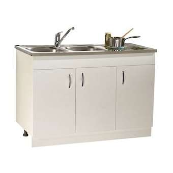 Sous-évier PROGRÈS CLIP PVC 19H L1400 3 portes avec semelle rallongée|Neoform industries sas-UIDRS09N33140H