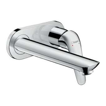 Mitigeur de lavabo encastré mural, bec 195 mm, bonde à écoulement libre chromé|Hansgrohe-HA371127000