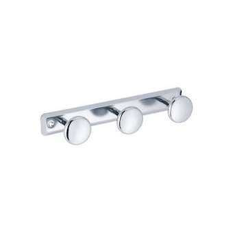 Porte-peignoir 3 têtes 280 x 68 mm, tête D 50 mm, acier inox 304 poli|Pellet asc-PT4065803