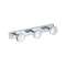 Porte-peignoir 3 têtes 280 x 68 mm, tête D 50 mm, acier inox 304 poli|Pellet asc-PT4065803