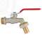 Robinet 1/4t court poignee plate 1/2+nez