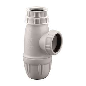 Siphon lavabo plastique, réglable 64/120 mm, sortie D40, débit 45 l/mn, NF|Valentin-VA261020000100