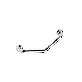 Barre d'appui coudée 135DEG 200x200 mm, tube laiton chromé D 32 mm, cache brill|Pellet asc-PT4381532