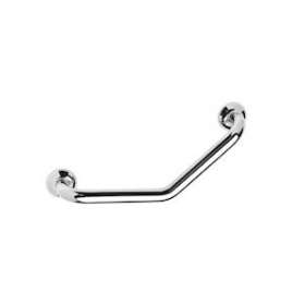 Barre d'appui coudée 135DEG 200x200 mm, tube laiton chromé D 32 mm, cache brill|Pellet asc-PT4381532
