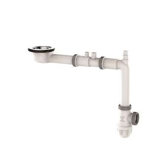 Vidage complet gain d'espace, TBXP, évier 1 cuve D90 h 64 mm, sortie D40|Valentin-VA239700000000