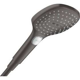 Douchette 120 3jet noir chromé brossé|Hansgrohe-HA326520340