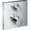 Set de finition mitigeur thermostatique Square encastré, robinet d'arrêt, chromé