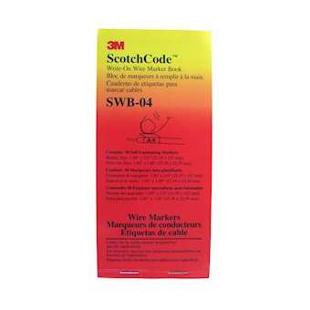 Scotchcode SWB-4 Carnet 30 étiquettes de marquage pour câbles 8 à 40 mm|3M france-TRM80782