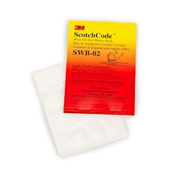 Scotchcode SWB-2 Carnet 120 étiquettes de marquage 19 x 19mm pour fils 6 à 8 mm|3M france-TRM80780