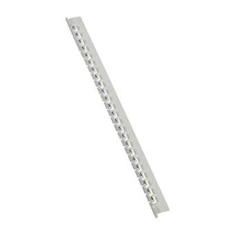 Réglette de 24 repères Mémocab largeur 2,3mm avec chiffre 4 noir sur fond blanc|Legrand-LEG037784