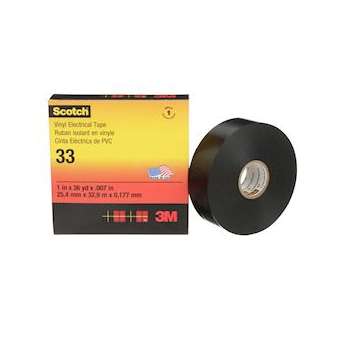 3M Scotch 33 Ruban vinyle isolant électrique noir 33m x 50 mm ep. 0,18mm|3M france-TRM80279